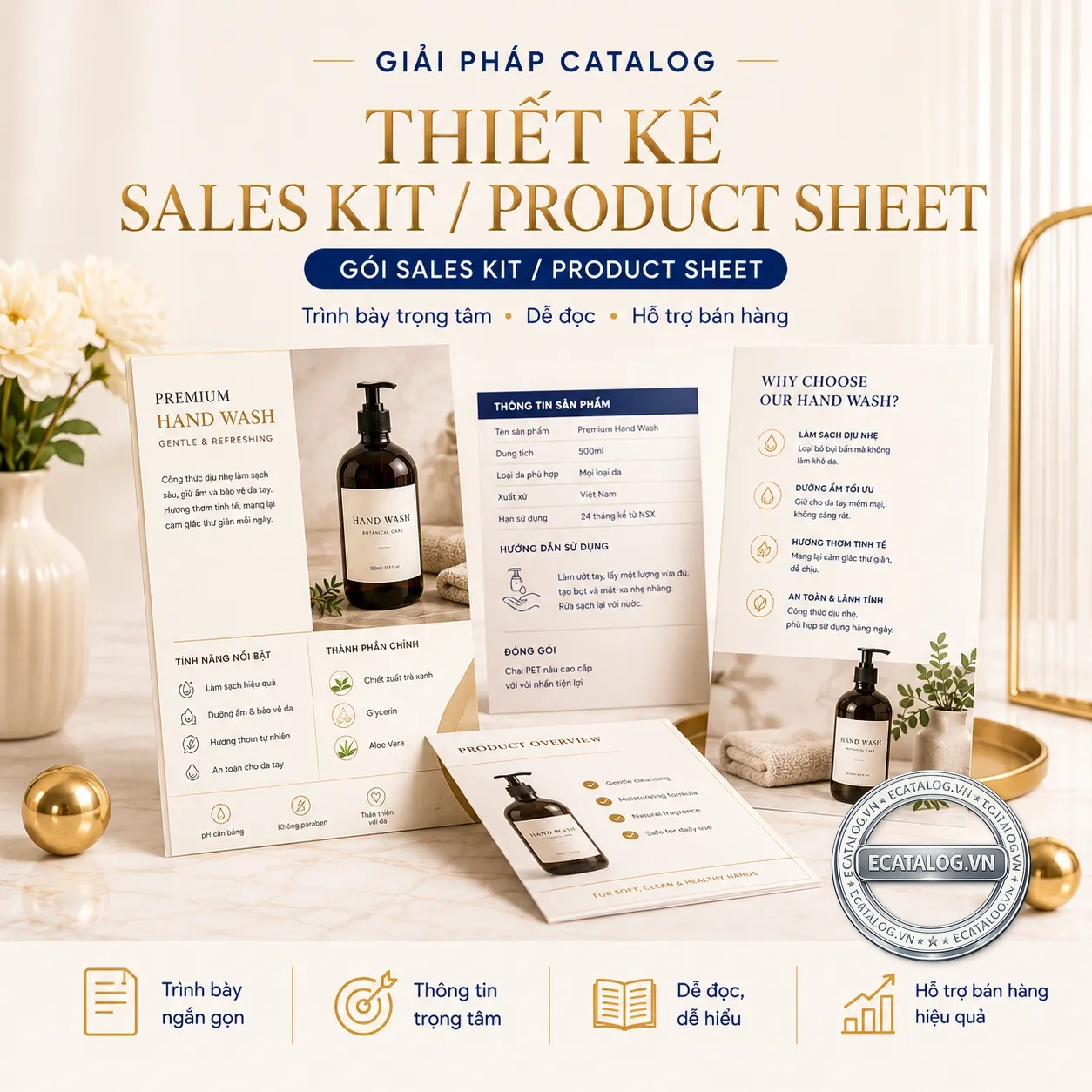 Thiết kế sales kit product sheet